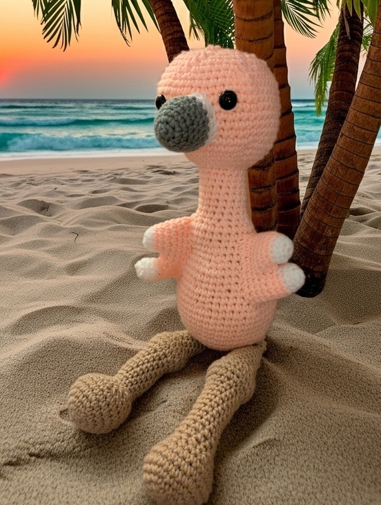 Handmade Other - Handmade Crochet Pink Flamingo Amigurumi
